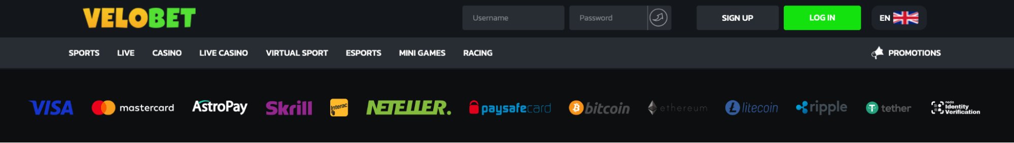 Payment methods at Non-BetStop sites